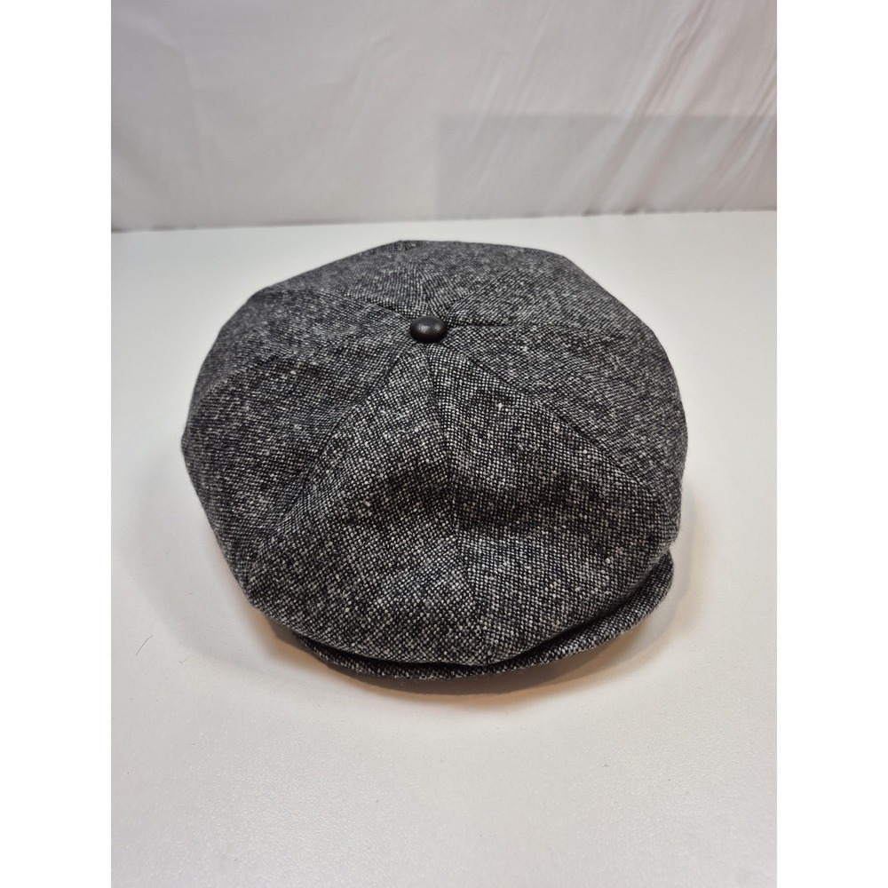 VTG Christys' Hat Newsboy Cap Fitted Mens XL Gray Cashmere Leather Handmade